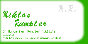 miklos rumpler business card